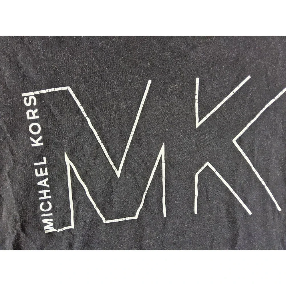 Michael Kors MK Women’s Short Sleeve Logo T Shirt Black Size L